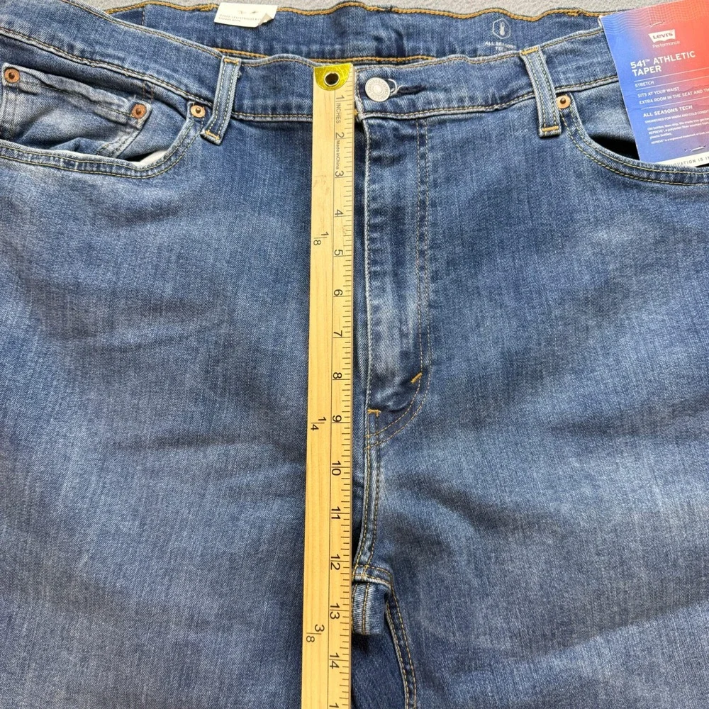 Levis 541 Athletic Taper Jeans Mens 42x36 Blue Cotton Stretch Workwear Classic
